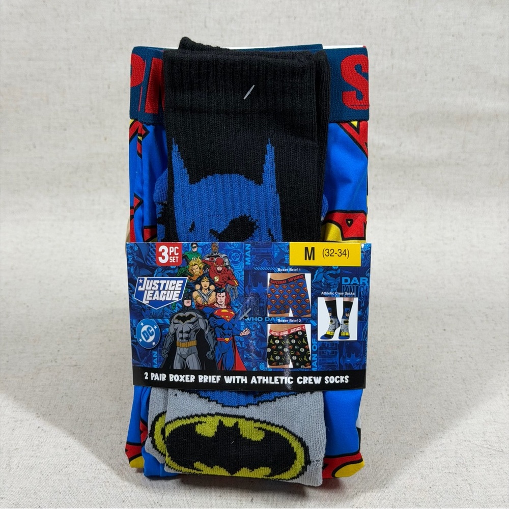 Justice League Boxer Briefs and Socks Set